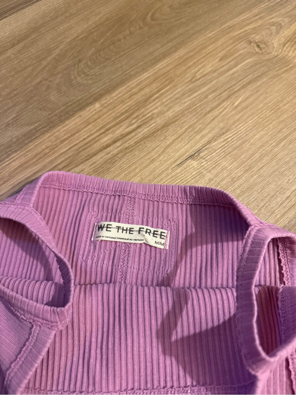 Free People Ribbed Pink Square-Neck Tank - Picture 5 of 7